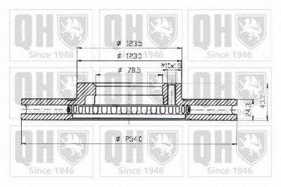 QUINTON HAZELL bdc4583 -  Тормозной диск